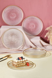 Hermia Set de 6 Platos de Postre Mina Transparente 21 cm
